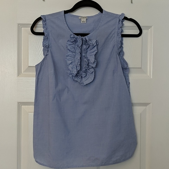 J. Crew Factory Tops - J.CREW FACTORY Ruffle Sleeveless Top